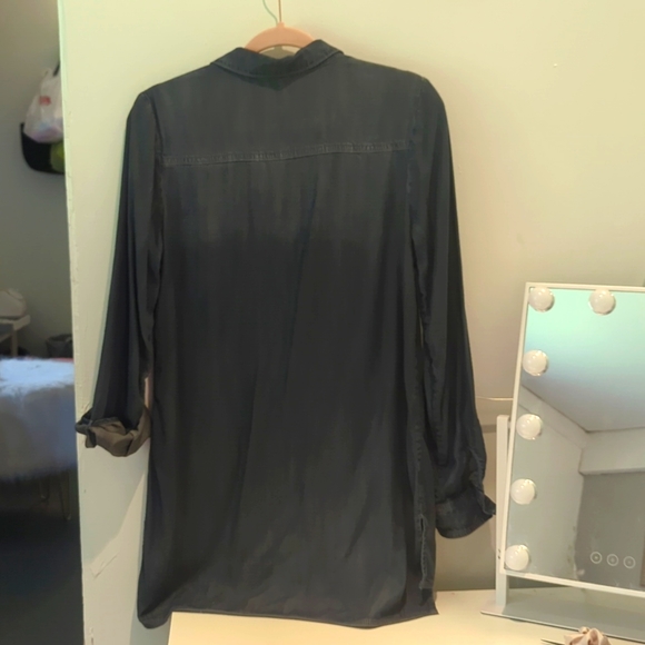 Maurice's denim Long relaxed leggings tunic button up S - Picture 4 of 4